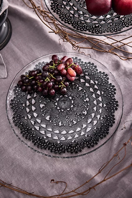 Black Lace Serving Platter