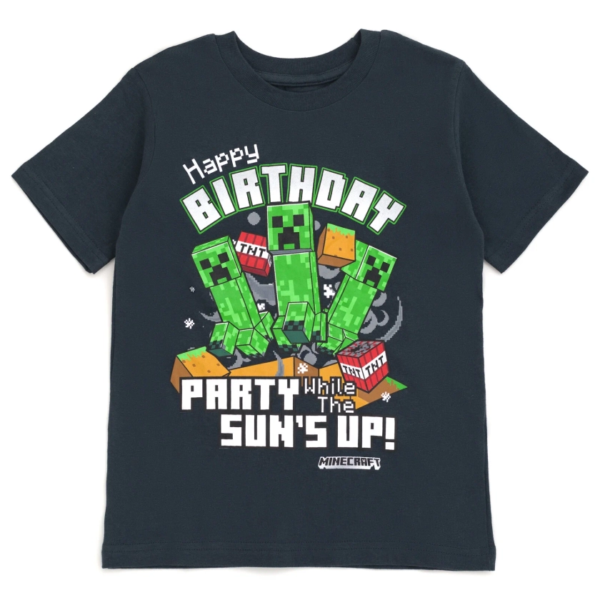 Minecraft Creeper Birthday T-Shirt Little Kid to Big Kid - Walmart.com