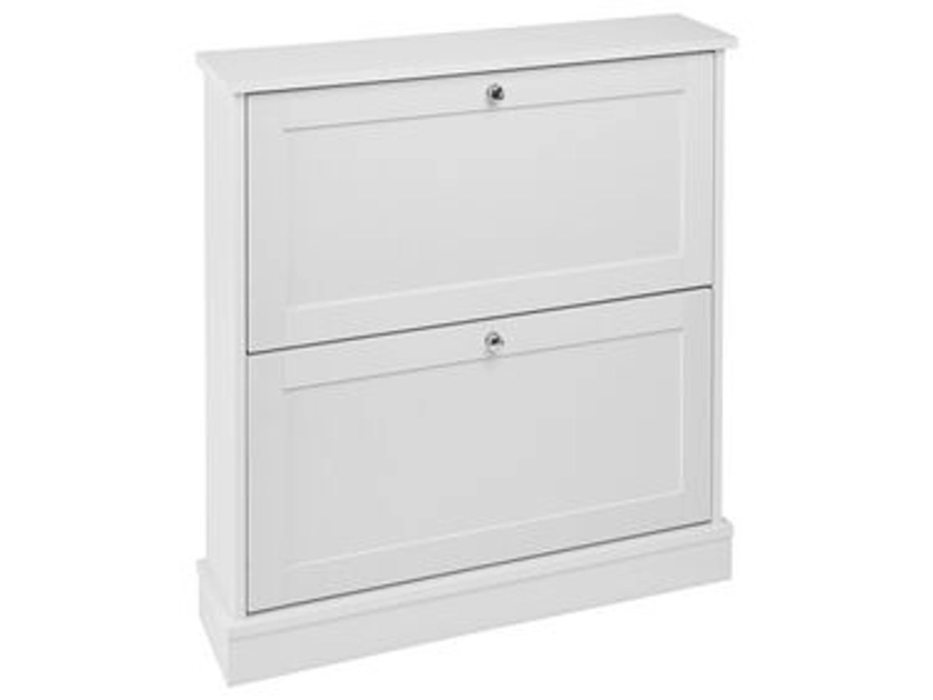 Armoire à chaussures avec 2 compartiments blanc CHELAN