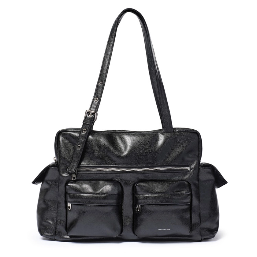 pocket utility bag L goat black : SAMO ONDOH GLOBAL