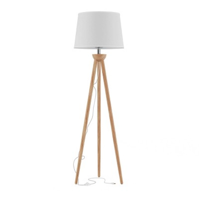 Tripod Floor Lamp (Includes LED Light Bulb) - Modern Wood