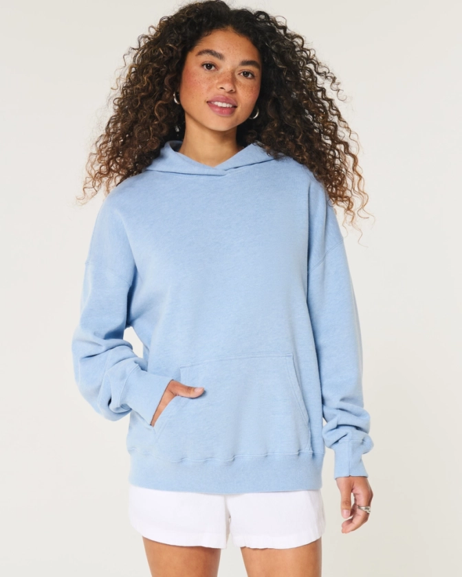 Women's Hollister Feel Good Fleece Oversized Hoodie | Women's Tops | HollisterCo.com