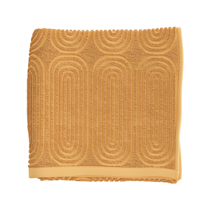 Beautiful Textured Bath Towel, 56" x 30", Amber Yellow by Drew Barrymore - Walmart.com