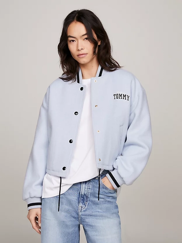 Bomber court Varsity rembourré | Bleu | Tommy Hilfiger