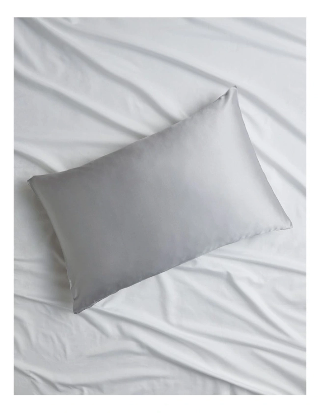 Heritage Luxe Silk Pillowcase In Silver | MYER