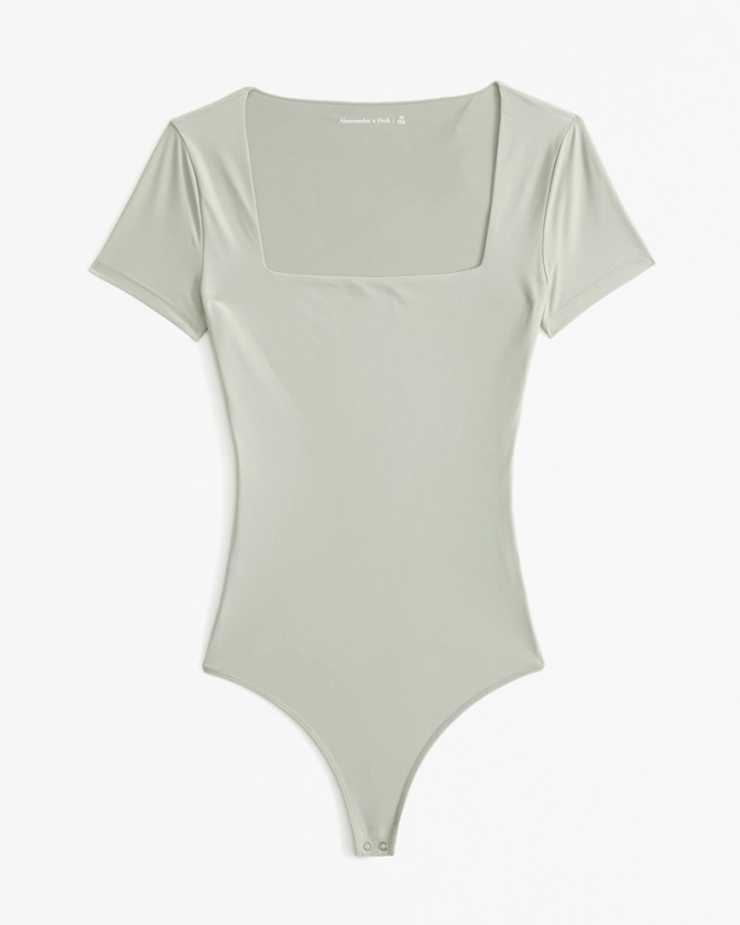 Women's Soft Matte Seamless Short-Sleeve Squareneck Bodysuit | Women's Tops | Abercrombie.com