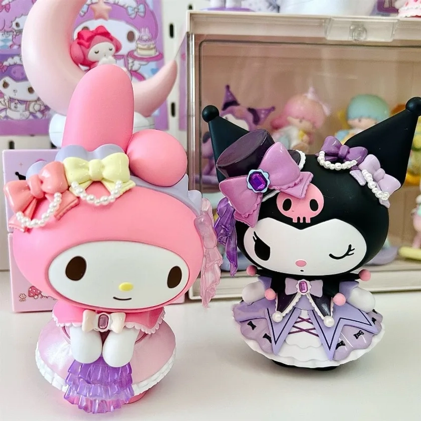 Lindos periféricos de animación Sanrio Kuromi My melody, figura Kawaii, decoración de escritorio de oficina de corazón para niñas, regalos de vacaciones al por mayor - AliExpress