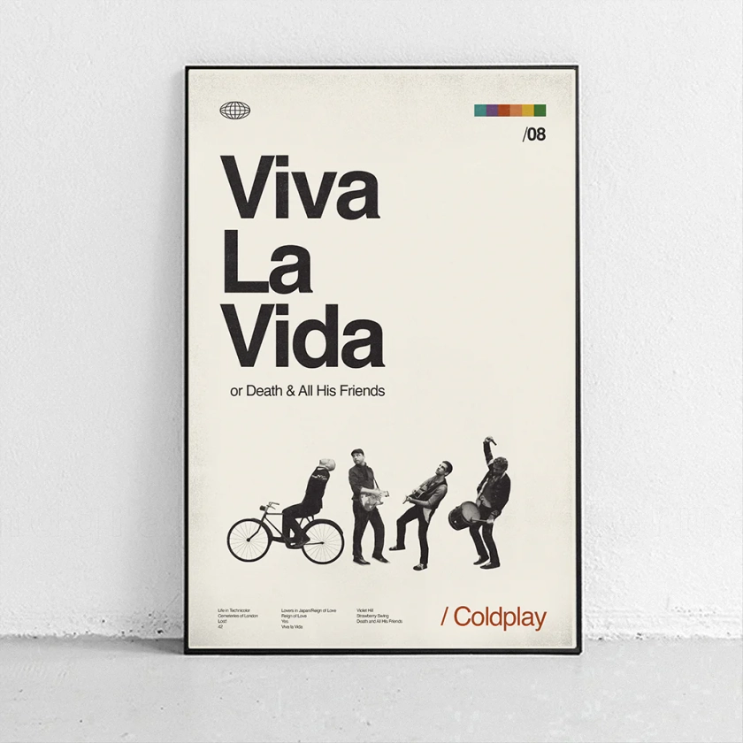 Coldplay Viva La Vida - Midcentury Modern Home decor -