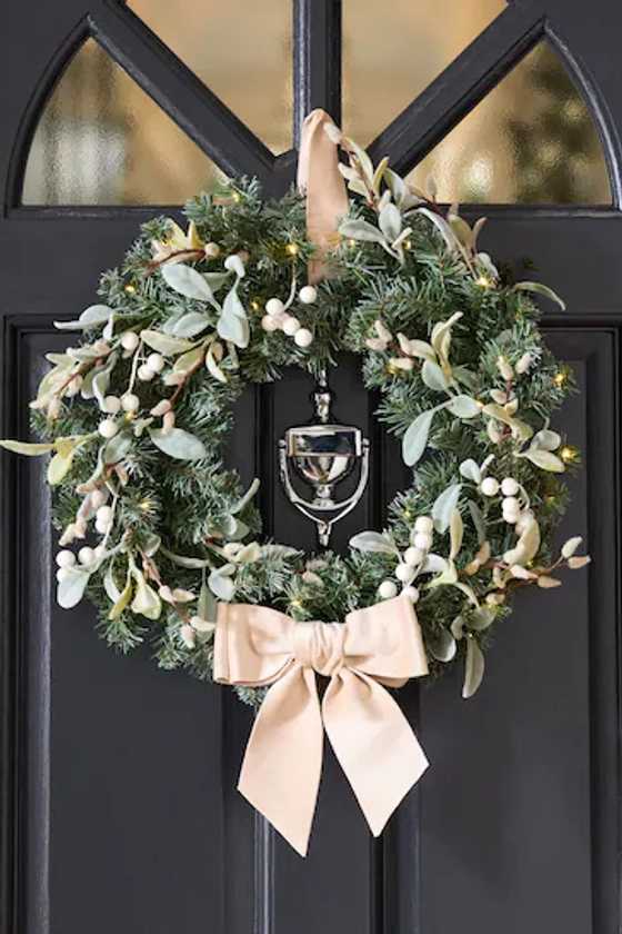 Buy Green Frosty Light Up Christmas Wreath from the Next UK online shop