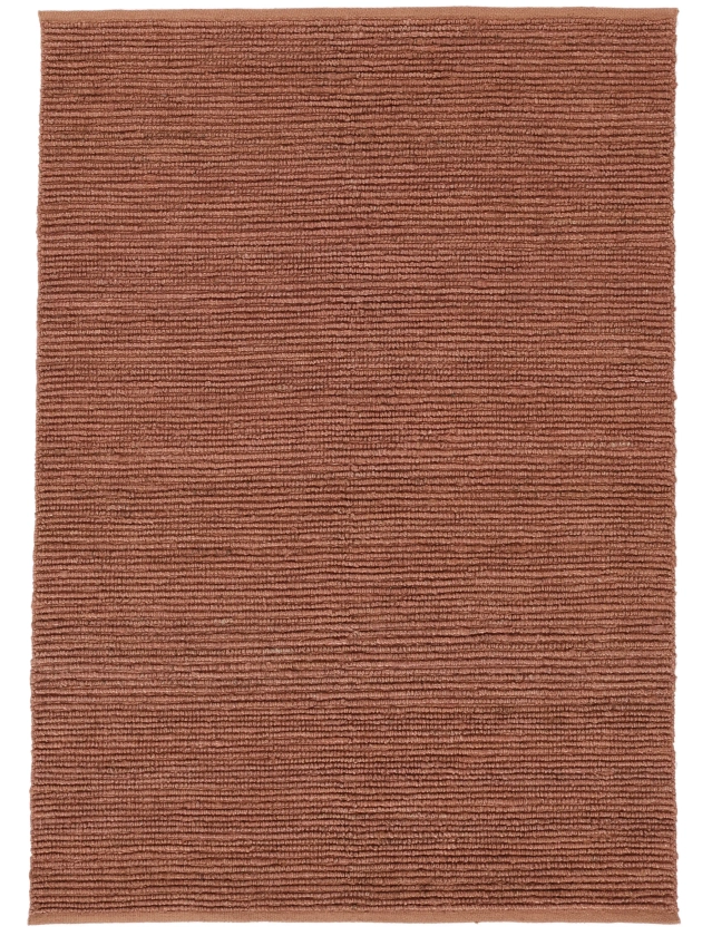 Jute Ribbed - Copper Red 200 x 300 cm Jute Rug - Rugvista