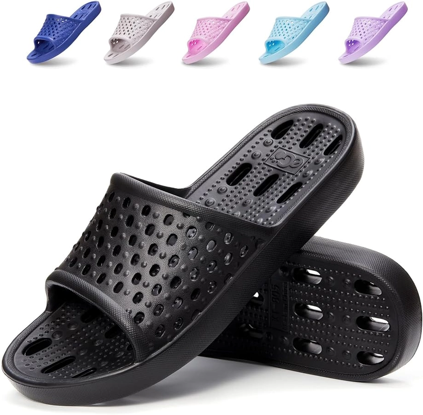 Xomiboe Shower Shoes Quick Drying Non-Slip Comfortable Men Women House Slippers