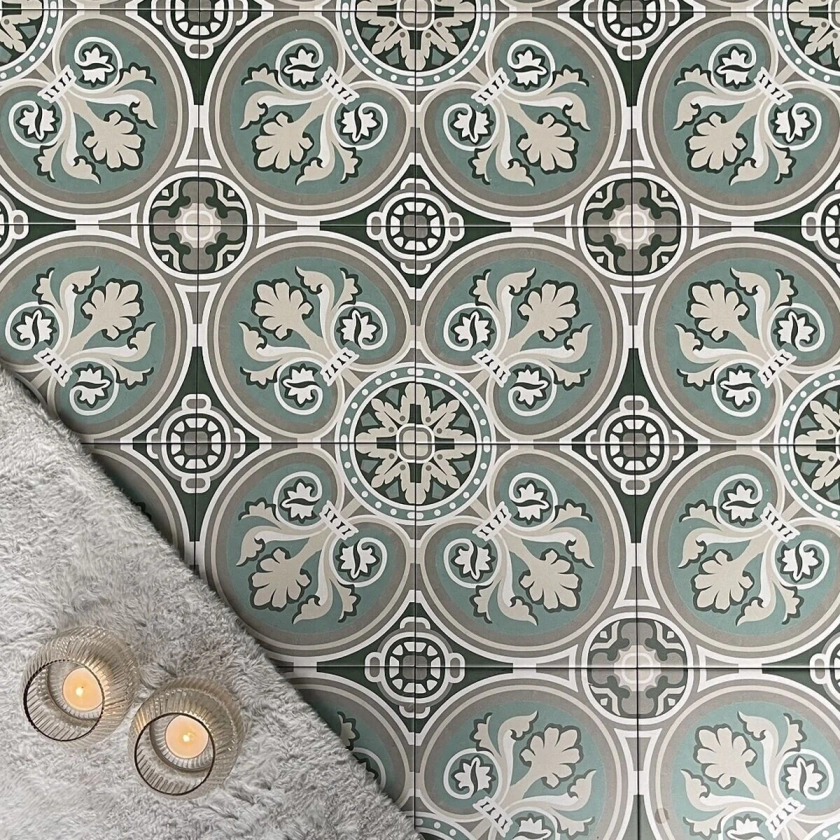 Toulouse Avenue Tile | Victorian Green Tiles | 20cm x 20cmDefault Title