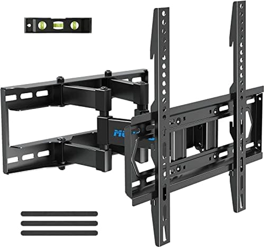 MOUNTUP TV Wall Mount - Full Motion TV Wall Mount for Most 26-65 Inch Flat and Curved TV up to 88 LBS, Wall Mount TV Bracket with Dual Swivel Articulating Rod Max VESA 400x400mm MU0010