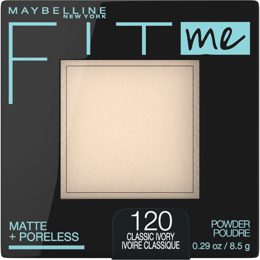 Maybelline Fit Me Matte Poreless Pressed Face Powder Makeup, Classic Ivory, 0.29 oz