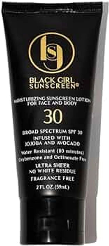 Face & Body Moisturizing Sunscreen Lotion SPF 30, No White-Residue for Melanin Rich Skin (2 Fl. Oz.)