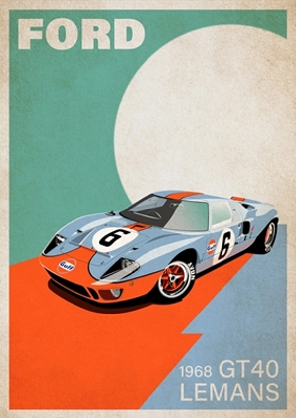 Ford GT40 affiches et impressions par Froze Studio - Printler