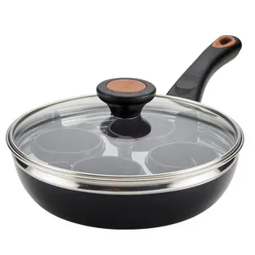 Farberware Glide Copper Ceramic Nonstick Egg Poacher with Lid, 8-Inch, Black | Overstock.com Shopping - The Best Deals on Specialty Cookware | 29077613