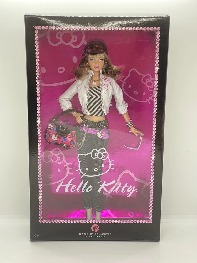 Mattel Barbie Collector Hello Kitty Pink Label 2007 Doll Mint In Box FREE SHIP!