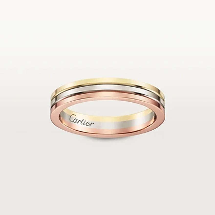 CRB4052200 - Vendôme Louis Cartier Wedding Band - White gold, yellow gold, rose gold - Cartier