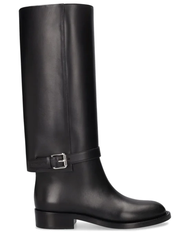 Botas altas de piel 20mm - Burberry - Mujer | Luisaviaroma