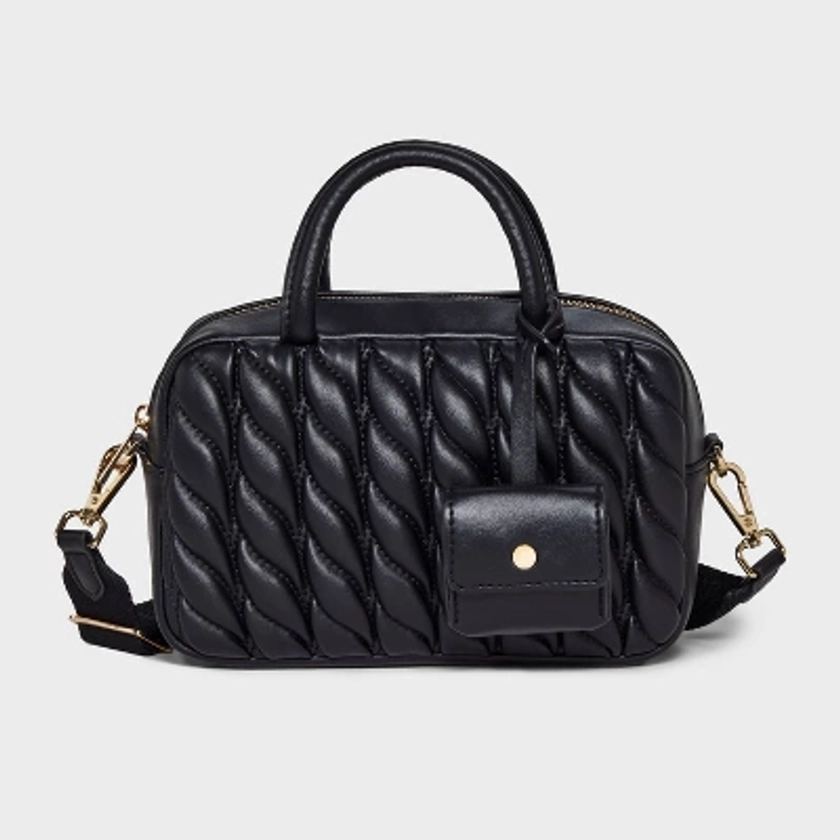 East West Satchel Handbag - A New Day™ Black