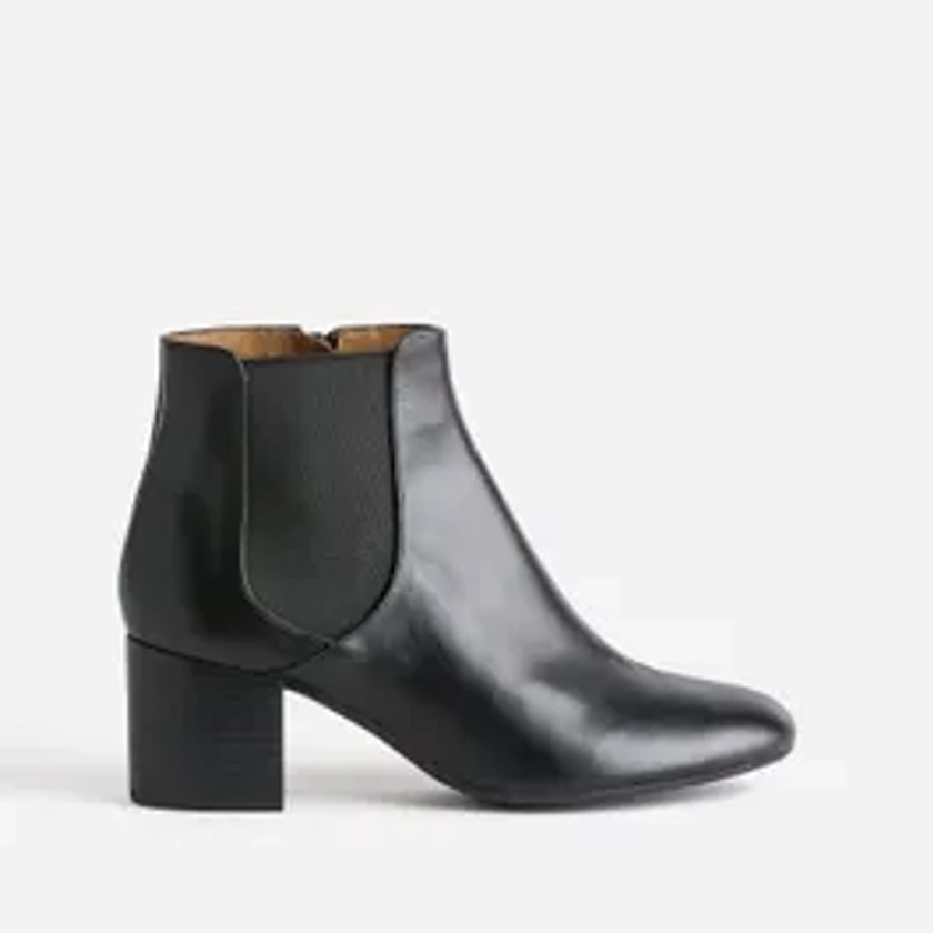 Chelsea boots à talon ERAM FLEX noir en cuir