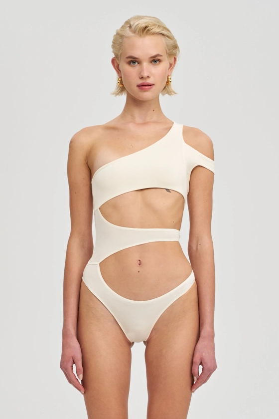 Women's Luna Bodysuit - Ivory | Iamnotbasic