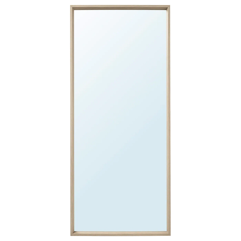 NISSEDAL Specchio - effetto rovere con mordente bianco 65x150 cm