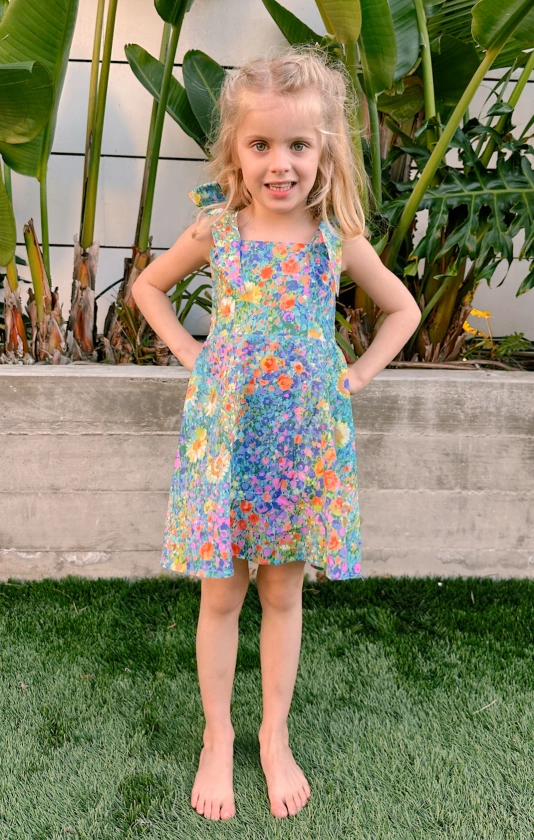Little Claire Mini Dress ~ Painterly Petals