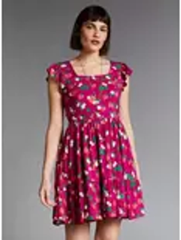 Disney Pixar Toy Story Lotso & Strawberries Allover Print Tie-Back Dress - BoxLunch Exclusive | BoxLunch