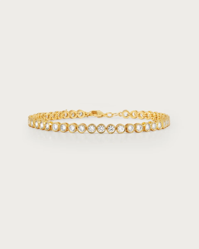 Tennis Bracelet in Gold | en route jewelry | en route jewelry