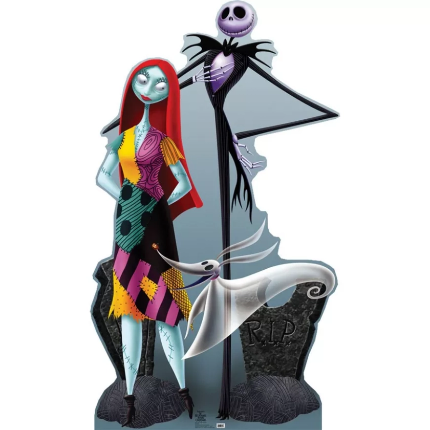 Jack Skellington & Sally Cardboard Cutout, 6ft - The Nightmare Before Christmas