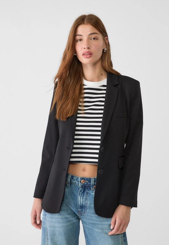 Blazer slim fit avec poches - Blazers femme | Stradivarius France