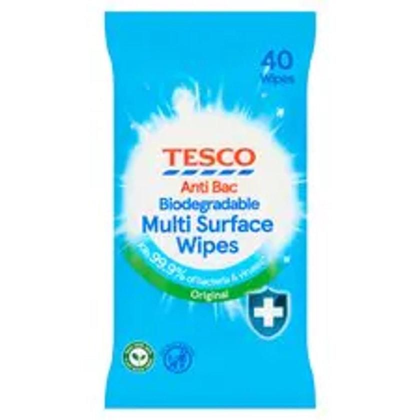 Tesco Multi Surface Wipes 40'S