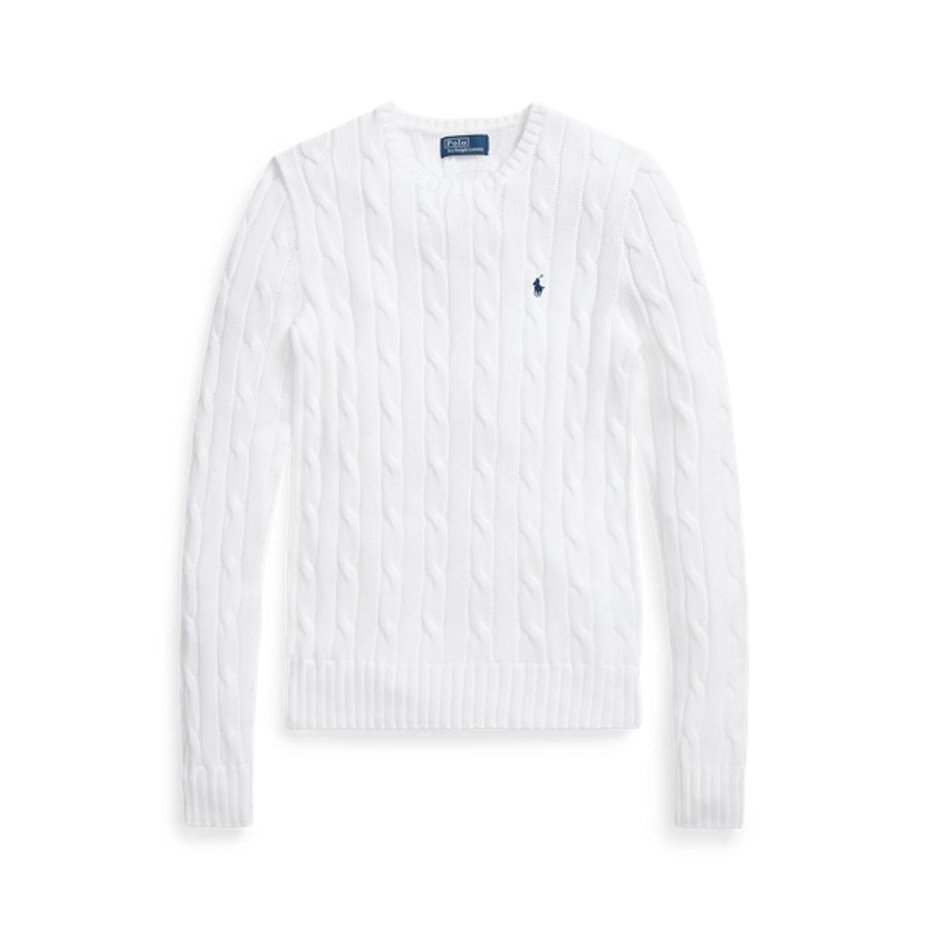 Pull torsadé à col rond en coton pour femme | Ralph Lauren® FR