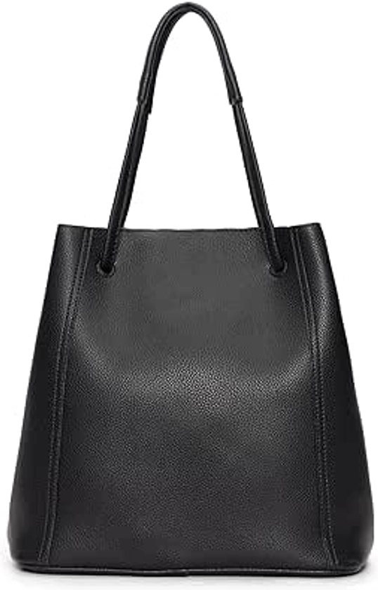 Amazon.com: Leather Tote Bag for Women Large Shoulder Bag Crossbody Work Casual Handbags Black Purse with Adjustable Strap : Clothing, Shoes & Jewelry