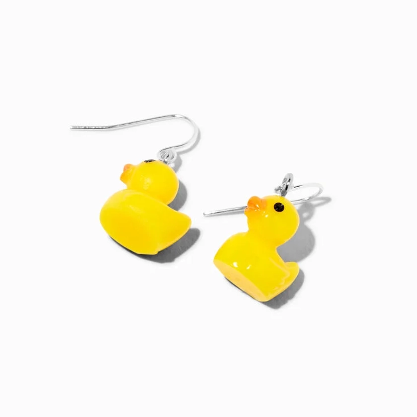 Yellow Rubber Ducky Drop Earrings