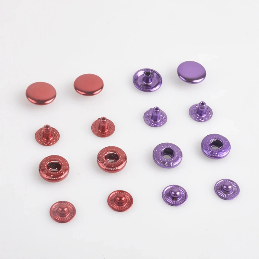 10/20/50/100 ensembles de boutons pression boutons métalliques de fixation pour vêtements rouge/violet - Etsy France