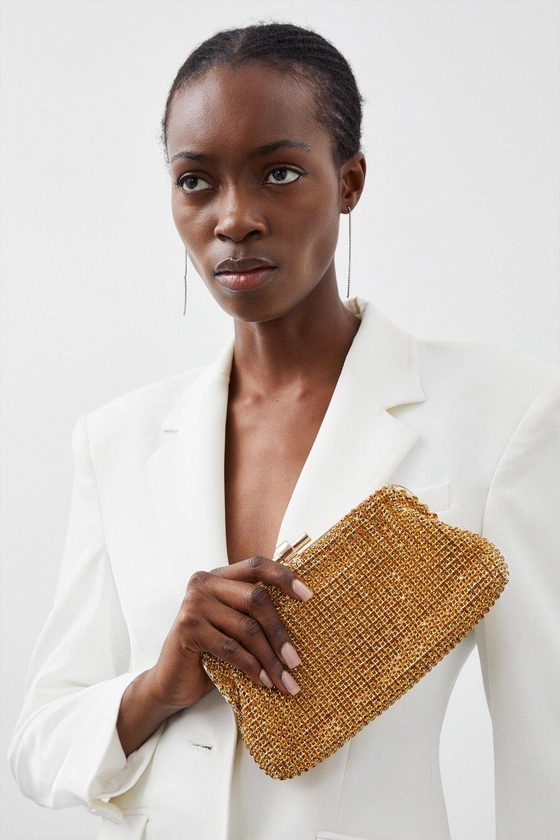 Rhinestone Clutch Bag | Karen Millen