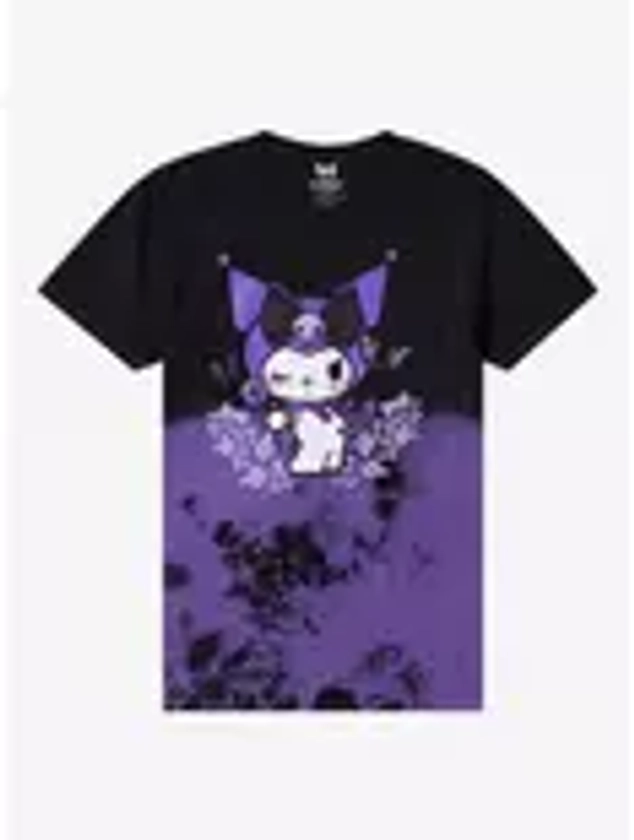 Kuromi Butterfly Split Dye Boyfriend Fit Girls T-Shirt | Hot Topic