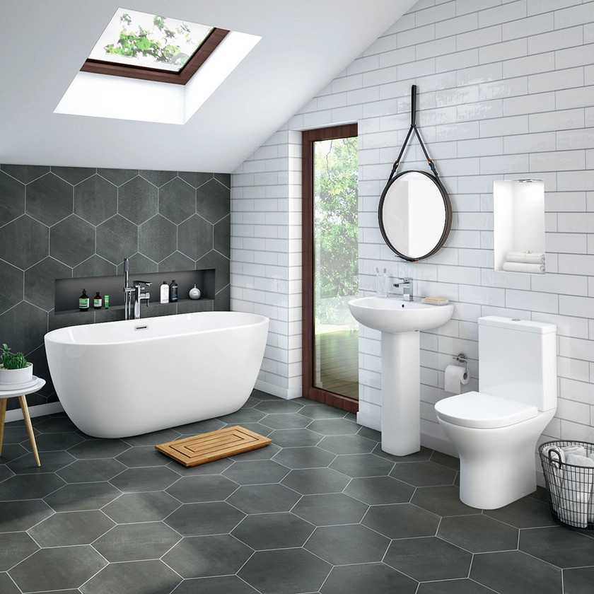 Mirage Modern Free Standing Bathroom Suite | Victorian Plumbing UK