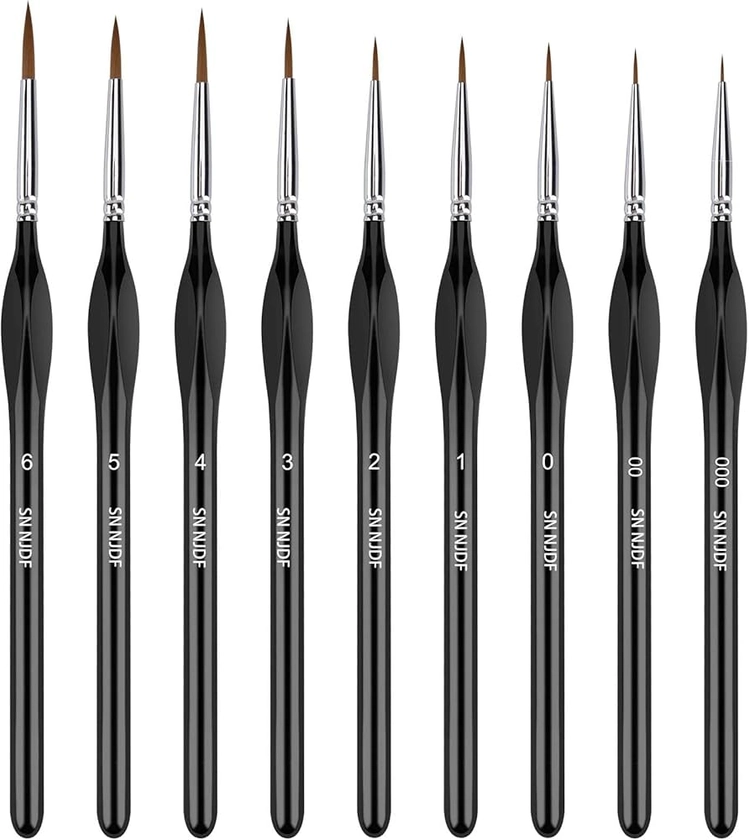 Amazon.com: Detail Paint Brushes Set for Tiny Tip Acrylic and Watercolor Painting - Professional Artist Supplies for Warhammer 40k Miniatures and Face Sculpting - Ultra Thin, Extra Fine : Automotive