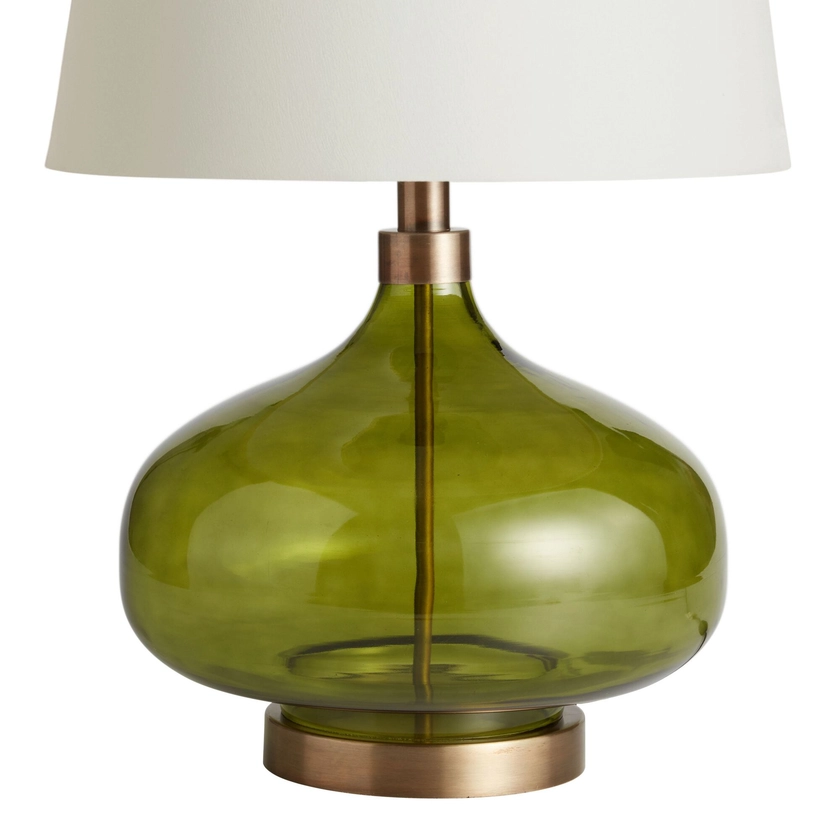 Halsey Green Glass Teardrop Table Lamp Base - World Market