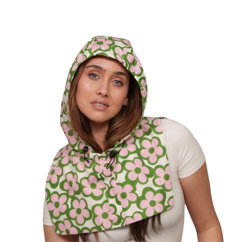 Buy Pink Daisy Hood – Water-Repellent & Stylish Rain Protection