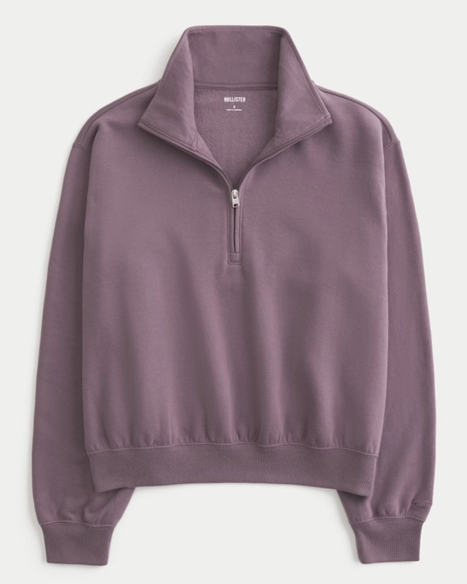 Women's Easy Half-Zip Sweatshirt | Women's Sweatshirts & Sweatpants | HollisterCo.com