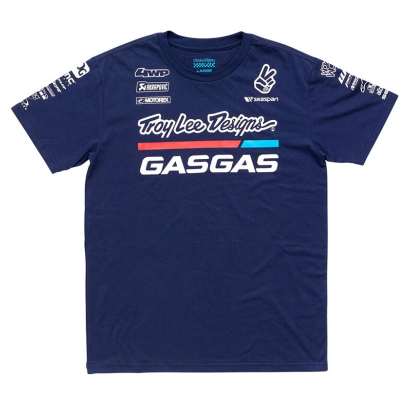 T-SHIRT HOMME "TROY LEE DESIGNS GASGAS TEAM TEE" NAVY (2024)