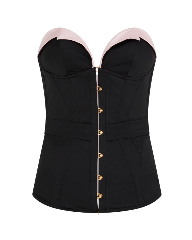 Honie Corset in Black/Baby Pink | By Agent Provocateur All Lingerie