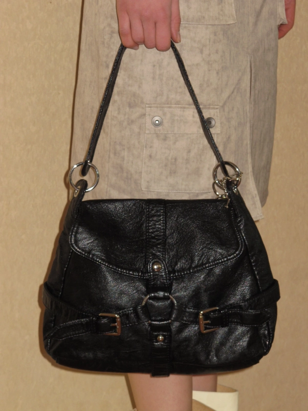 Black Crossbody Satchel Shoulder Handbag