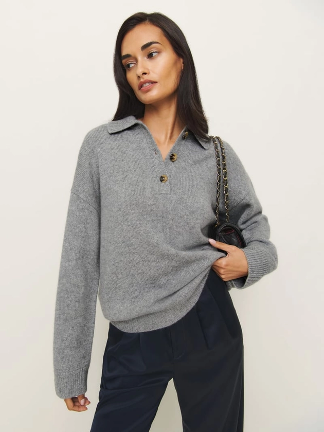 Brooklyn Cashmere Polo Sweater