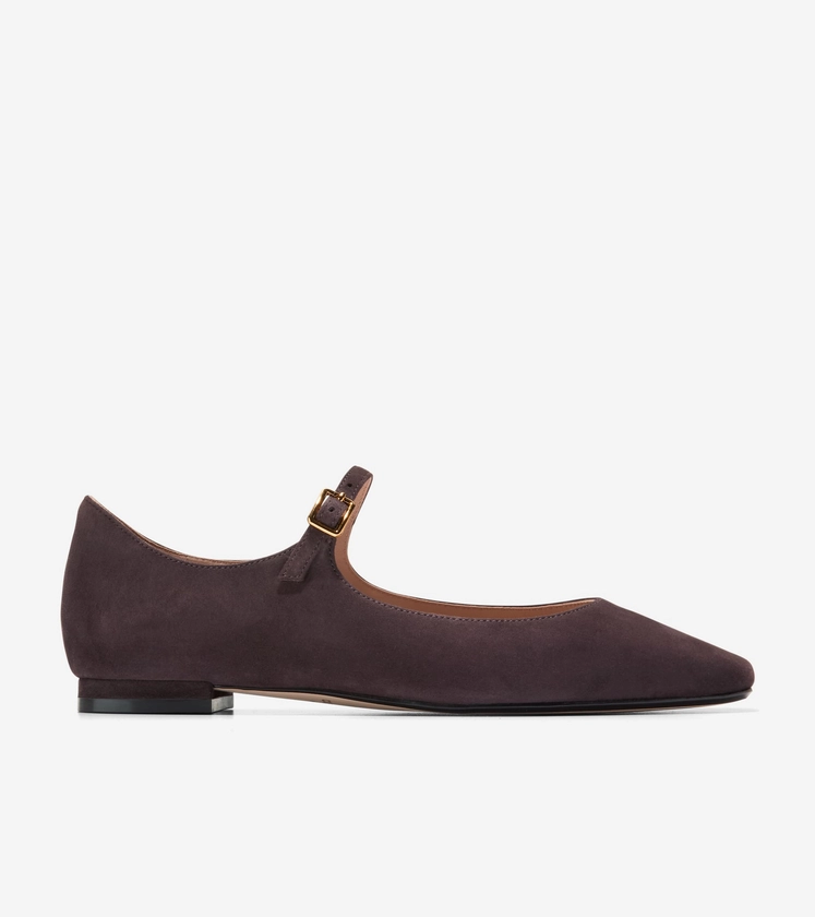 Women's Bridge Mary Jane Ballet Flats in Dark Brown | Cole Haan